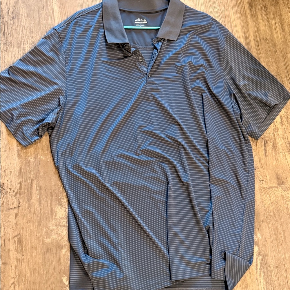 BCG Navy Striped Polo Shirt